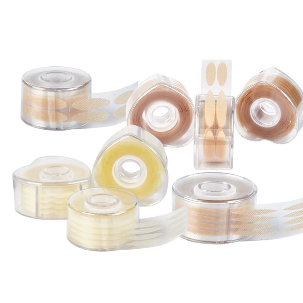 Women Natural Invisible Double Eyelid Stickers Fold Eyelid Stripes Eyelid Tapes Eye Lift Clear Beige Color Big Eyes Beauty Tools