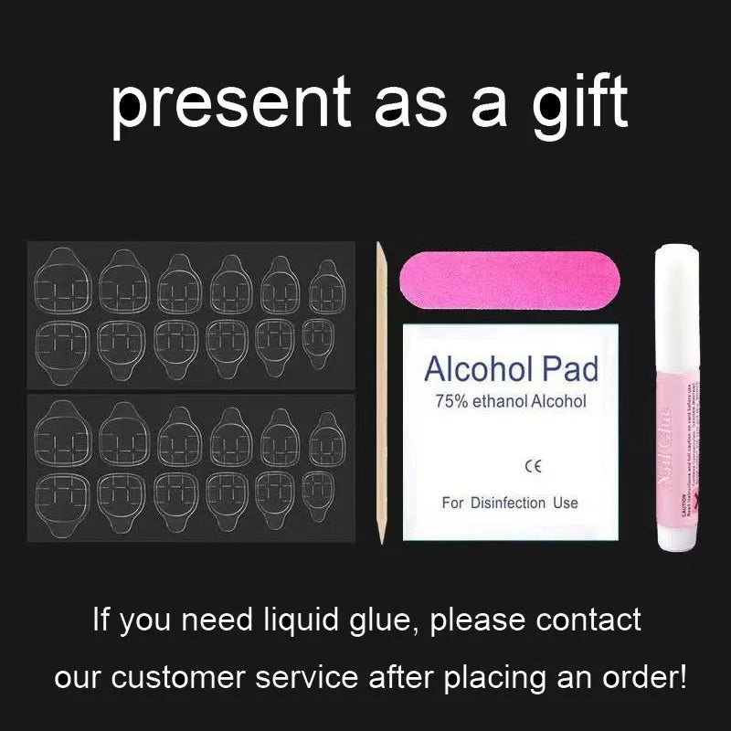 10pcs Handmade French Simpler False Nails for Hands Adhesive Fake Nails with Glue Acrylic Press on Nails Cheap Long Medium Short