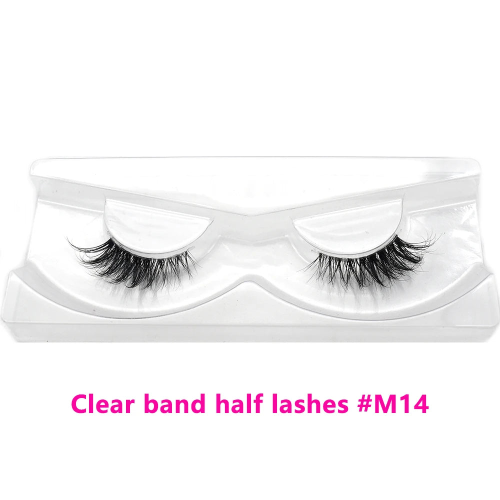 Bulk Items 10/30/60/100 Pairs Mink Half Lashes Natural Long Fluffy Wispy Half False Eyelashes Extension Lightweight Short Lashes