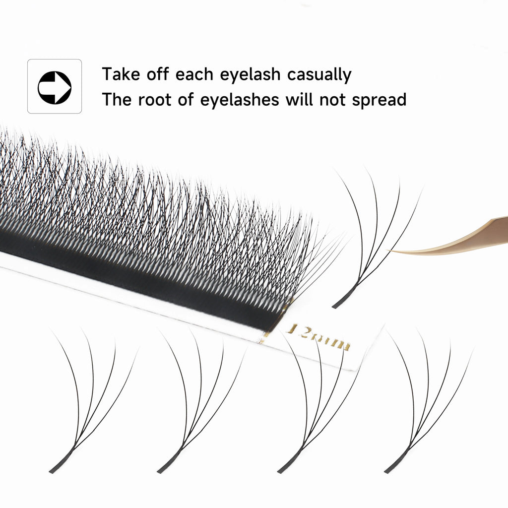XIUSUZAKI W Shaped Lashes Bloom 2D 3D 4D 5D 6D 7D 8D Automatic Flowering Premade Fans Eyelashes Extensions YY Individual Lashes