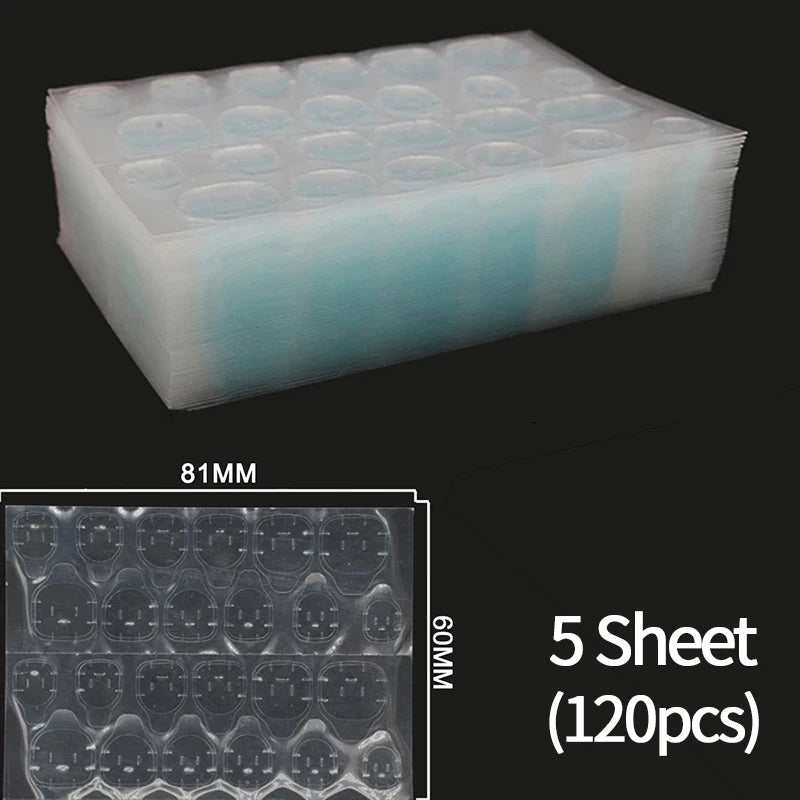 Double Side Nail Jelly Glue Transparent False Nail Art Adhesive Tape Glue Stickers DIY Reusable Manicur Nails Accessories