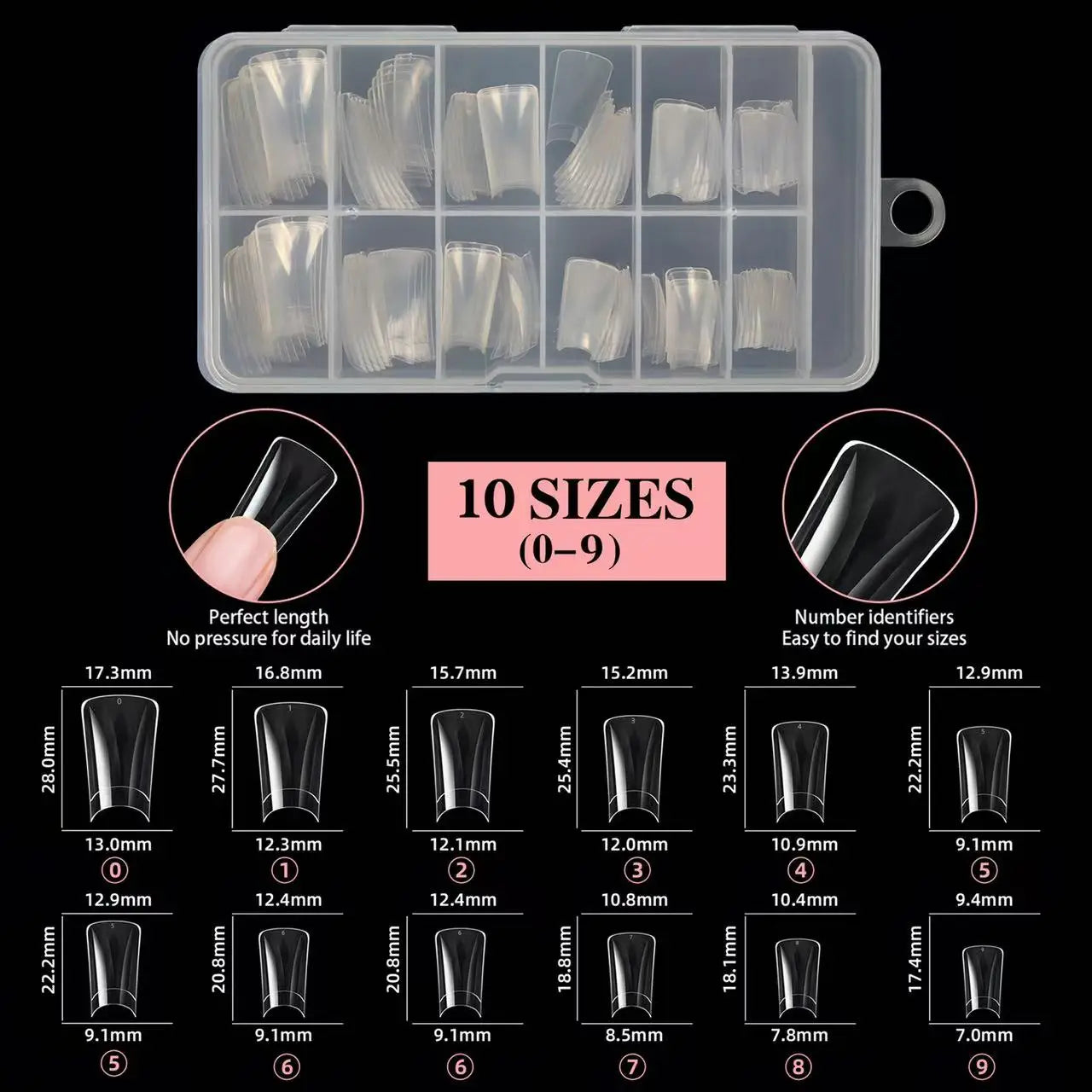 120 Short Almond-Shaped Oval Fake Nail Cutting Kit, Expandable and Complete Covering Nail Glue, French Ballet Shoe Style, Presse