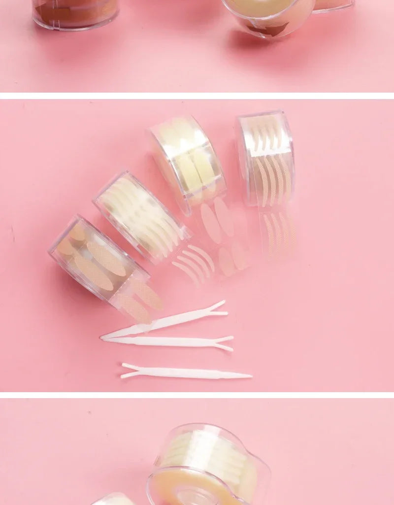 600 pcs Double Fold Shadow Patch Beauty Tool Sticker Invisible Lace Eyelash Extension Eyelid Tape Self-adhesive Under Eye Lashes