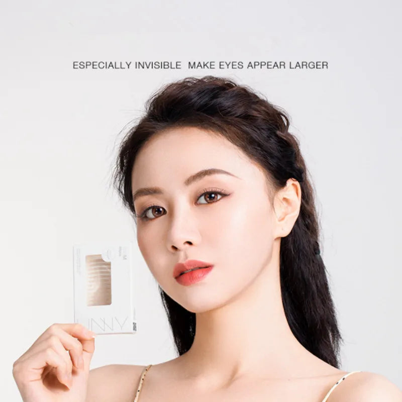 U N N Y Eyelid Tape Sticker Invisible Double Fold Eyelid Paste Beige Stripe Self-adhesive Natural Eye Tape Makeup Tool