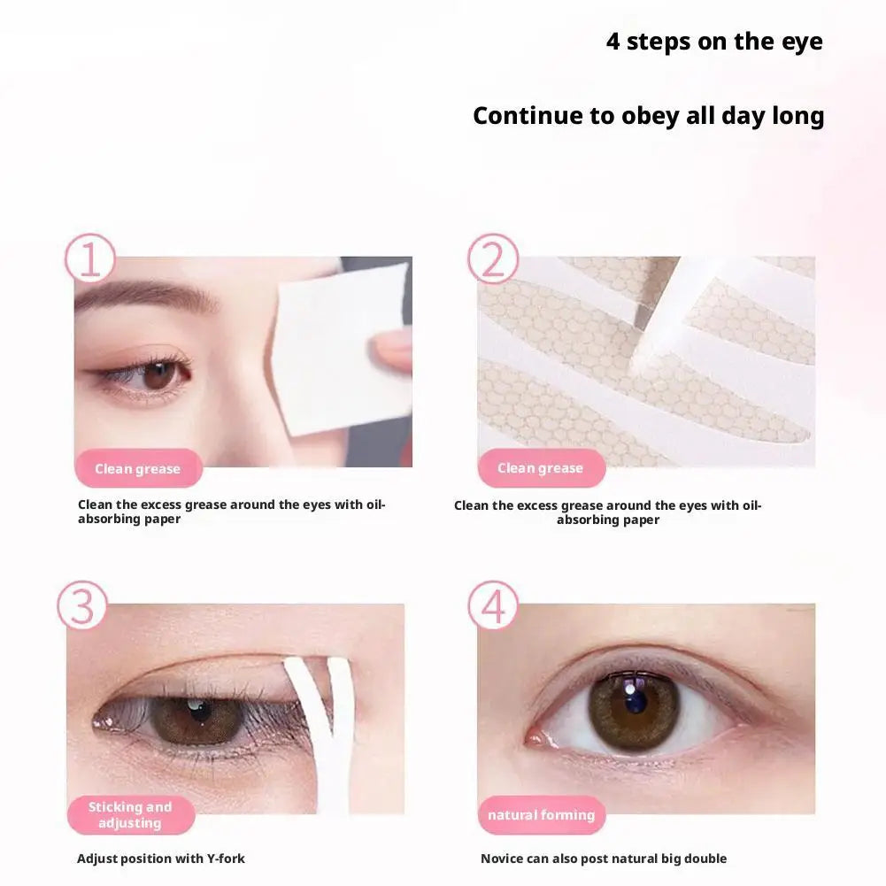 Invisible double eyelid tape Self-adhesive Natural Eyelid Tape Adhesive Stickers Long Lasting Bigger Eyes Beauty Tool