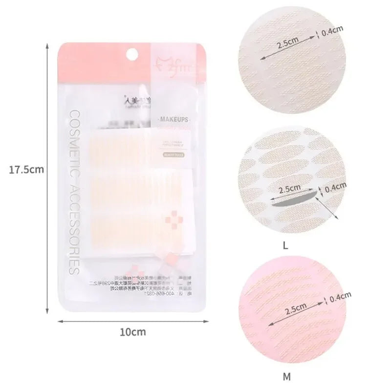240Pcs  Nature Clear Beige Stripe Self-adhesive  Natural Eye Makeup Make Up With Tool New Double Fold Eyelid Tape Sticker Lace