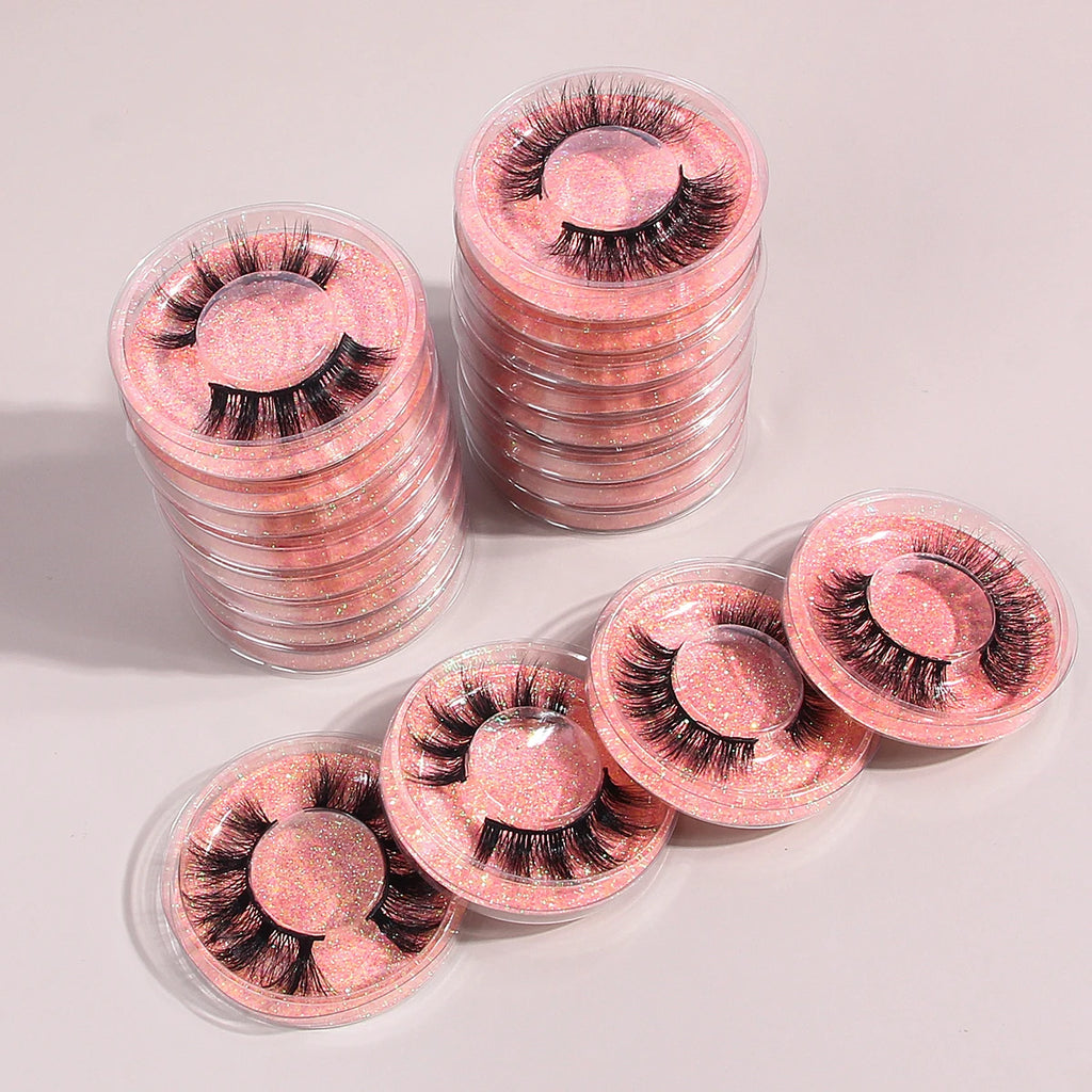 MAGEFY 20 Pairs False Eyelashes Mixed Style Curling Natural Reusable Portable Individual Packing Faux Lash Extension Beauty Kit