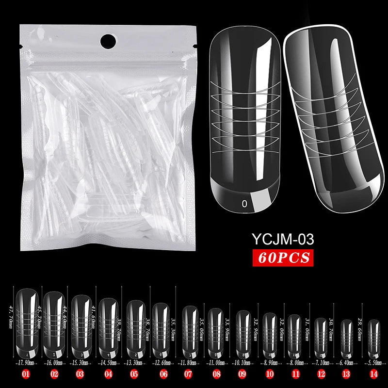 Extension False Nails Art Tips Acrylic Fake Finger Gel Polish Mold Sculpted Full Cover Press on Nails Manicures Accessories Tool