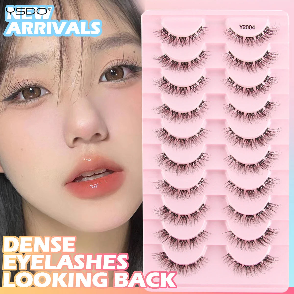 YSDO 3/10 Pairs Fox Eyelashes 3D Mink Natural Soft False Lashes Fluffy Soft eyelashes cat eye Extension Makeup Half Eyelashes