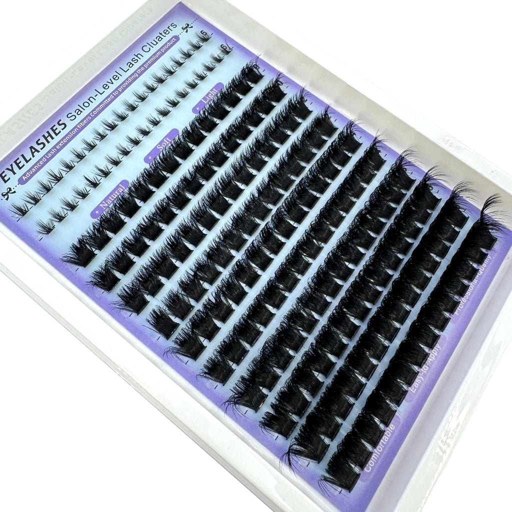 Wispy Lash Clusters with Spikes Salon-Like Eyelash Clusters DIY D Curve Cluster Eyelash Extensions Full Spiky Individual Lashes