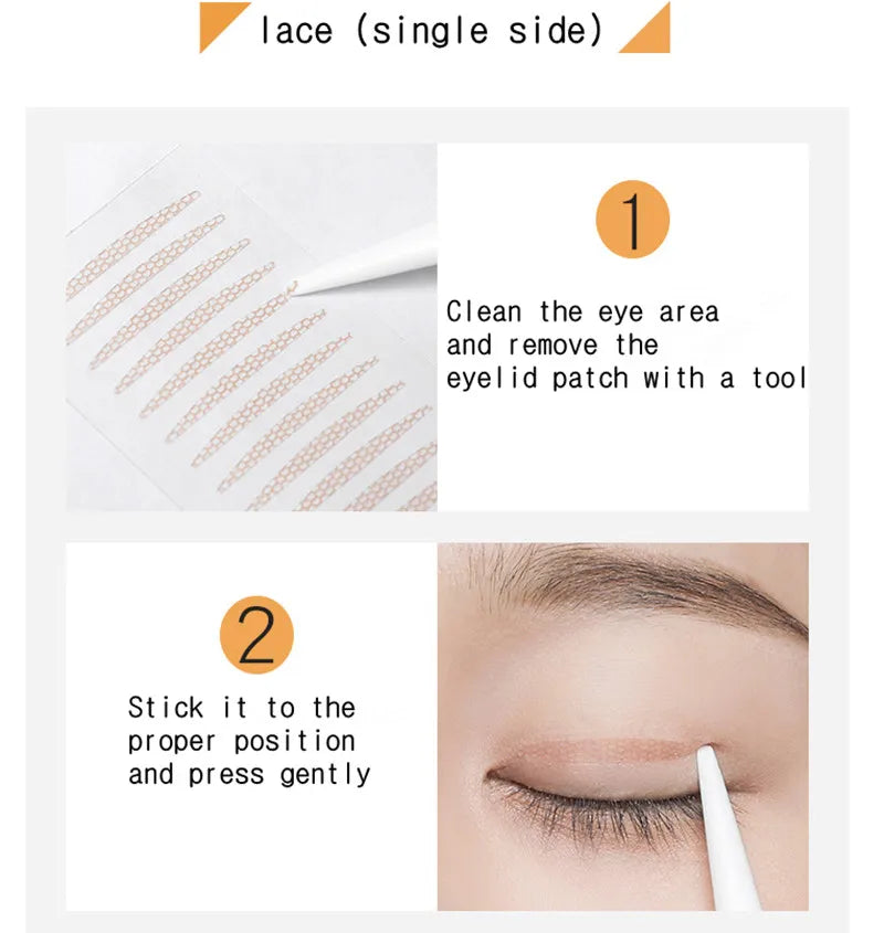 MOTONOZEN Double Eyelid Tape Sticker Invisible Fold Eyelid Paste Clear Beige Stripe Self-adhesive Natural Eye Makeup Tool