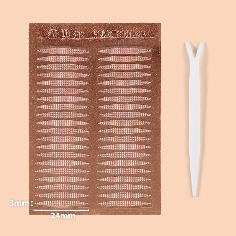 5pcs Natural Invisible Double Eyelid Stickers Self-adhesive Eyelid PasteClear Beige Stripe Fold Eye Beauty Tapes Makeup Tool