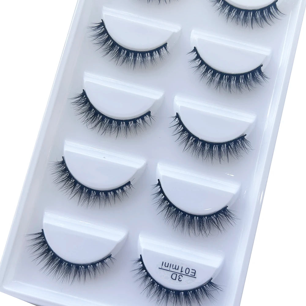 New 5 Pairs Natural 3D False Eyelashes Makeup Mink Eyelash Fake Eye Lashes Faux Cils Make Up Beauty Maquillaje Tools H13 Cat