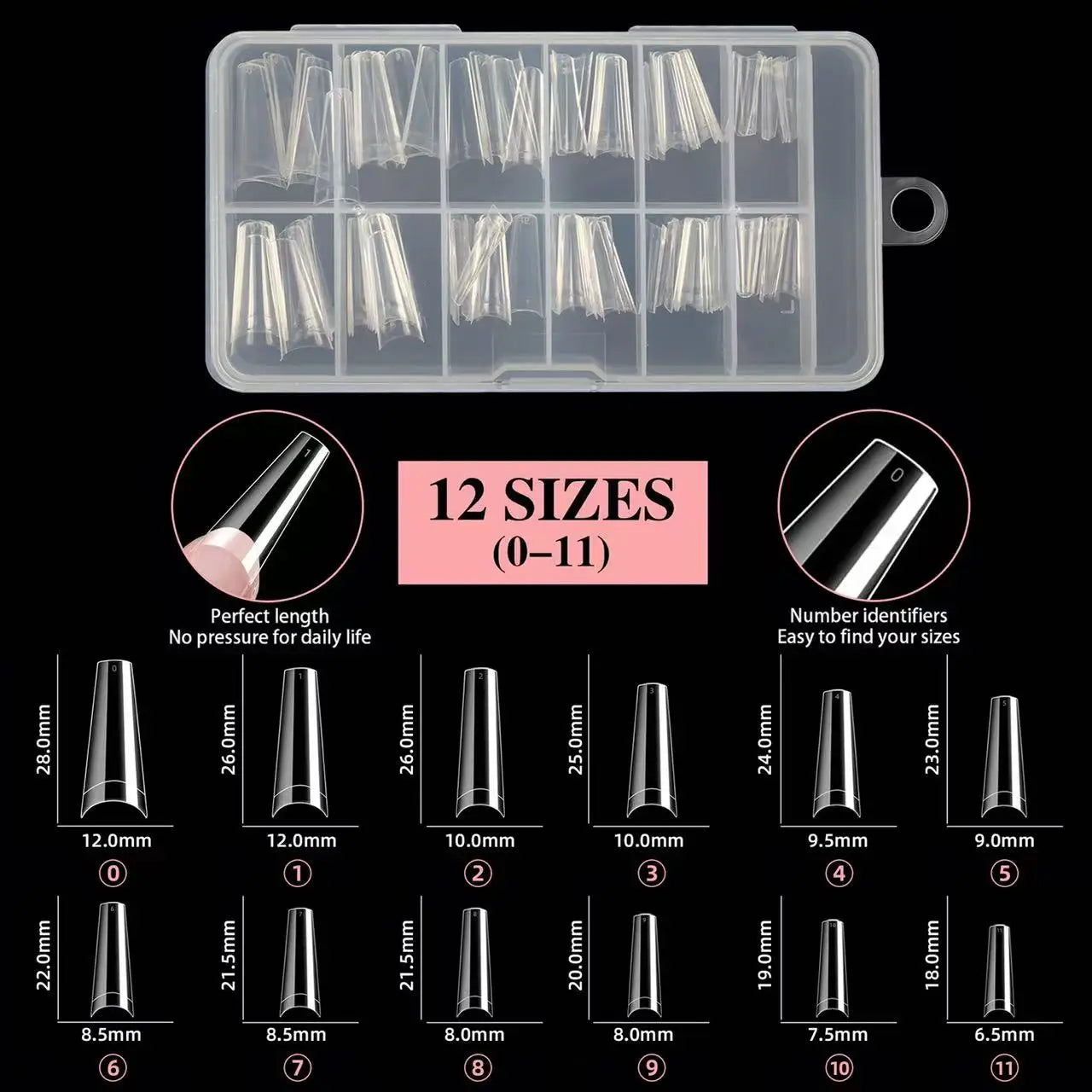 120 Short Almond-Shaped Oval Fake Nail Cutting Kit, Expandable and Complete Covering Nail Glue, French Ballet Shoe Style, Presse