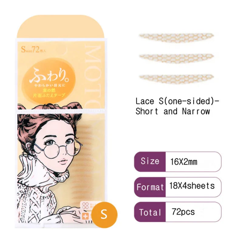 MOTONOZEN Double Eyelid Tape Sticker Invisible Fold Eyelid Paste Clear Beige Stripe Self-adhesive Natural Eye Makeup Tool