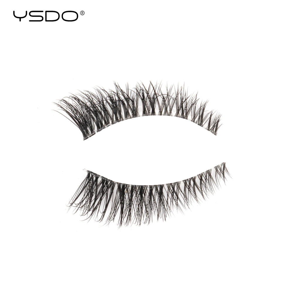 YSDO Natural Mink Eyelashes 3/6/10 Pairs Wispy Faux 3D Mink Lashes Short Fluffy Half False Eyelash Makeup Tools Cat Eye Lashes