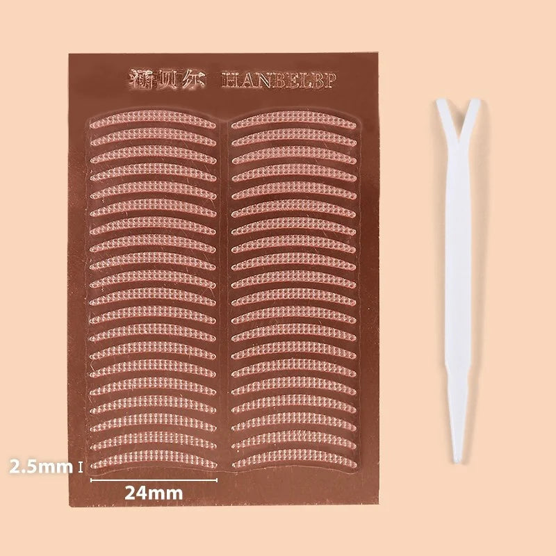 5pcs Natural Invisible Double Eyelid Stickers Self-adhesive Eyelid PasteClear Beige Stripe Fold Eye Beauty Tapes Makeup Tool