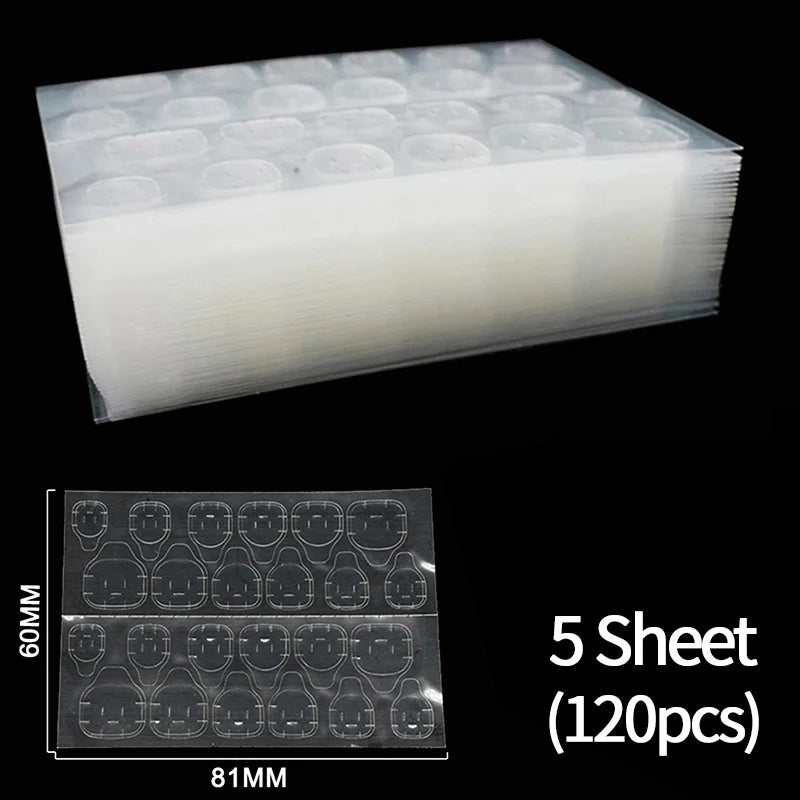 Double Side Nail Jelly Glue Transparent False Nail Art Adhesive Tape Glue Stickers DIY Reusable Manicur Nails Accessories