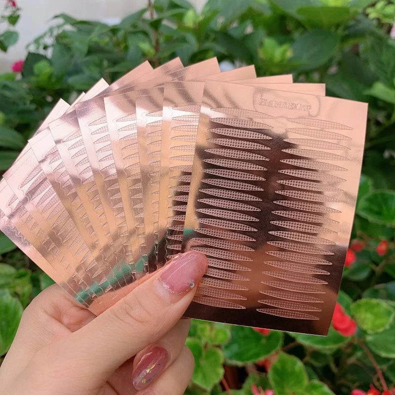 5pcs Natural Invisible Double Eyelid Stickers Self-adhesive Eyelid PasteClear Beige Stripe Fold Eye Beauty Tapes Makeup Tool