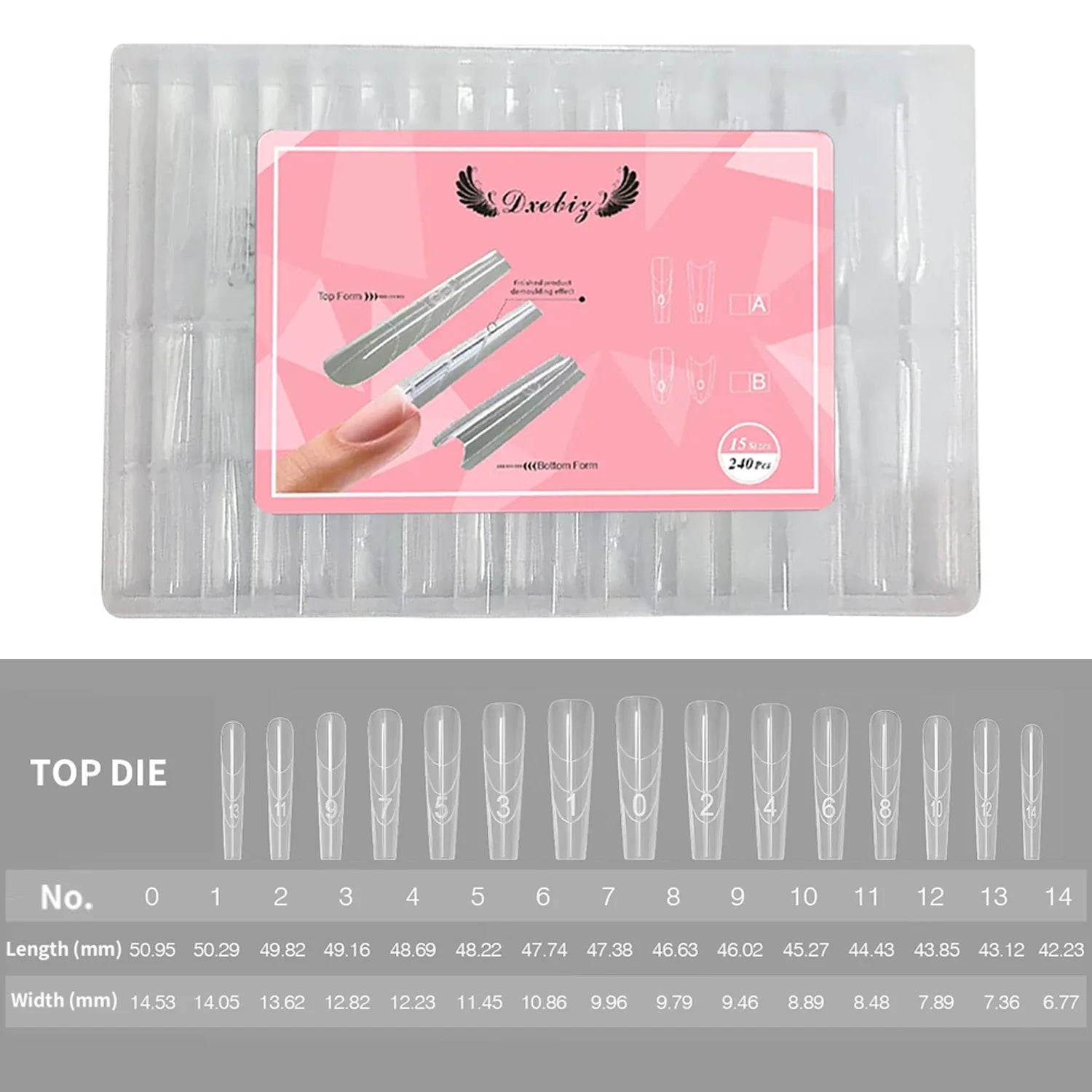 240pcs Nail Art Seamless Fine Dog Extension Free of Grinding Ultra-thin Frosted Nail Full Patch Sandwich Dual False Nail Tips