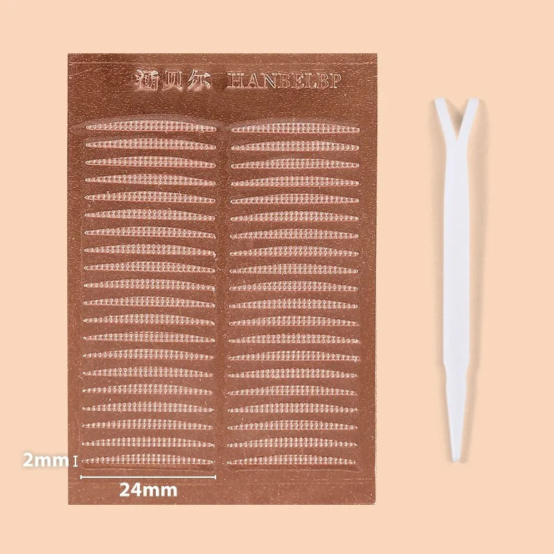 5pcs Natural Invisible Double Eyelid Stickers Self-adhesive Eyelid PasteClear Beige Stripe Fold Eye Beauty Tapes Makeup Tool