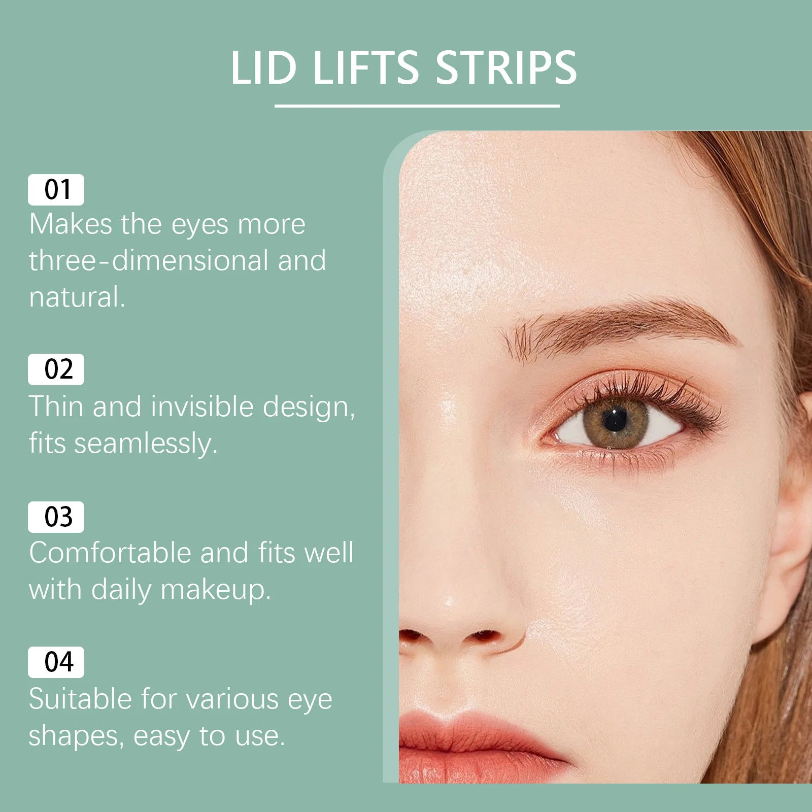 Eyelid Lift Strips Clear Shaping Big Eyes Lasting Invisible Natural Self-Adhesive Double Fold Eyelid Tape Sticker Makeup Tools