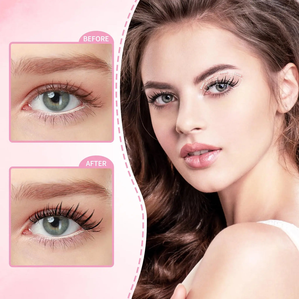 uCoolMe Lashes Aphrodite Natural 154 Pcs Lashes Cluster Kit C Curl Wispy Beginner Friendly Waterproof False Eyelashes Extension