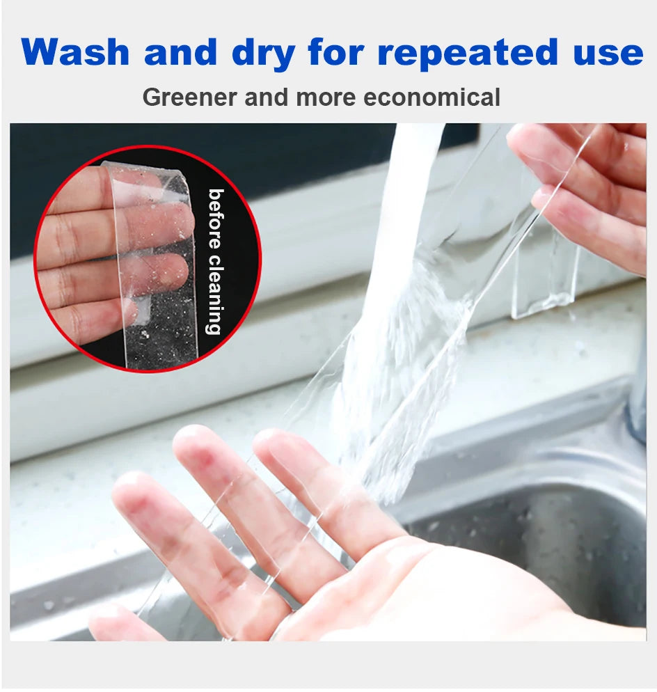 1-10m Ultra-strong Double-sided Adhesive Nano Tape Clear Removable Waterproof Extra Strong Sticky Strip Heavy-duty Two Side Tape