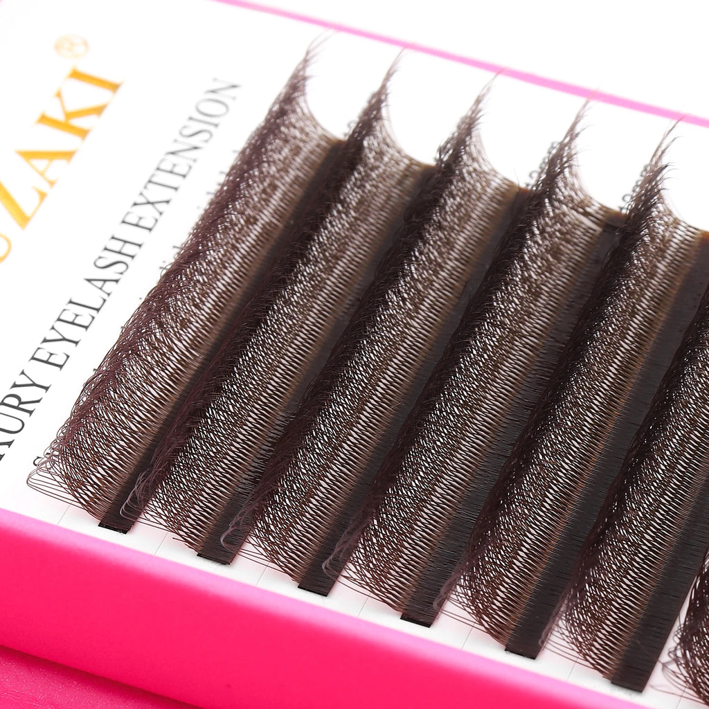 XIUSUZAKI 5D W Lashes Black Brown Premade Fans Eyelashes Extensions Natural Soft Individual Volume False Lashes Makeup Tools