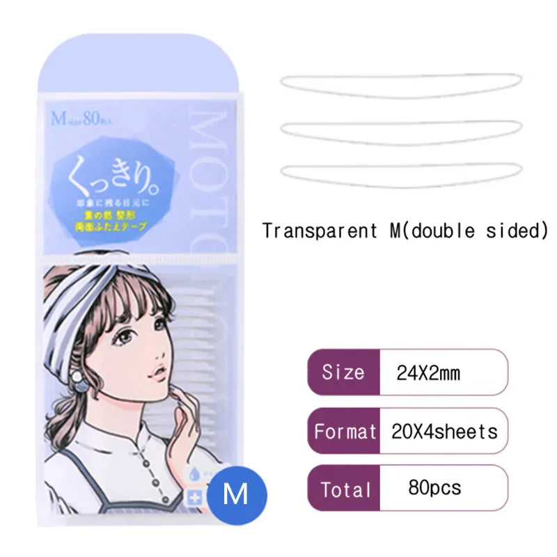 MOTONOZEN Double Eyelid Tape Sticker Invisible Fold Eyelid Paste Clear Beige Stripe Self-adhesive Natural Eye Makeup Tool