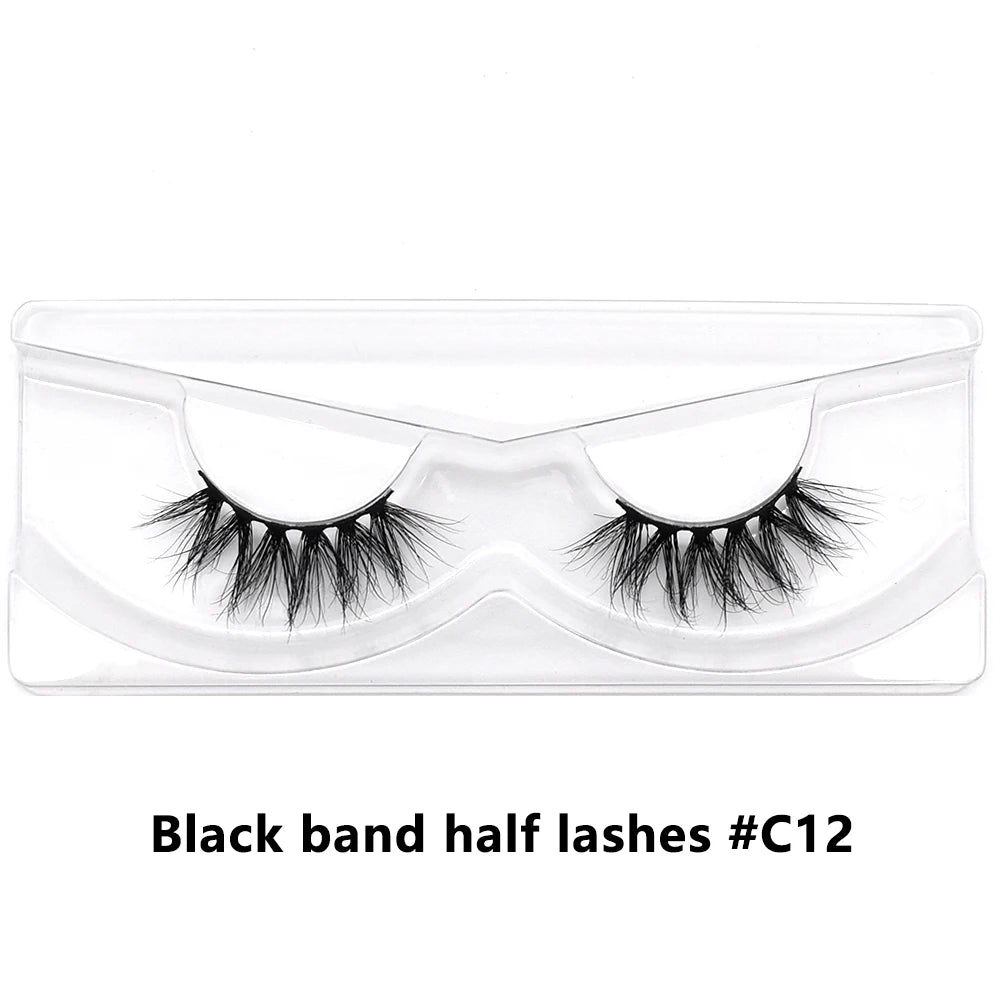 Bulk Items 10/30/60/100 Pairs Mink Half Lashes Natural Long Fluffy Wispy Half False Eyelashes Extension Lightweight Short Lashes