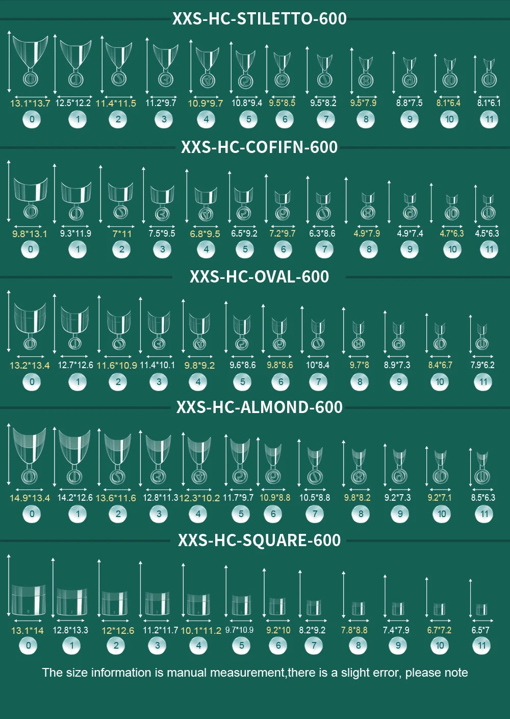 Nailpop Extra Short Nail Tips Half Cover Soft Gel Almond Shape False Nails 600pcs Gel x Tips for Nail Extension DIY Nail Art