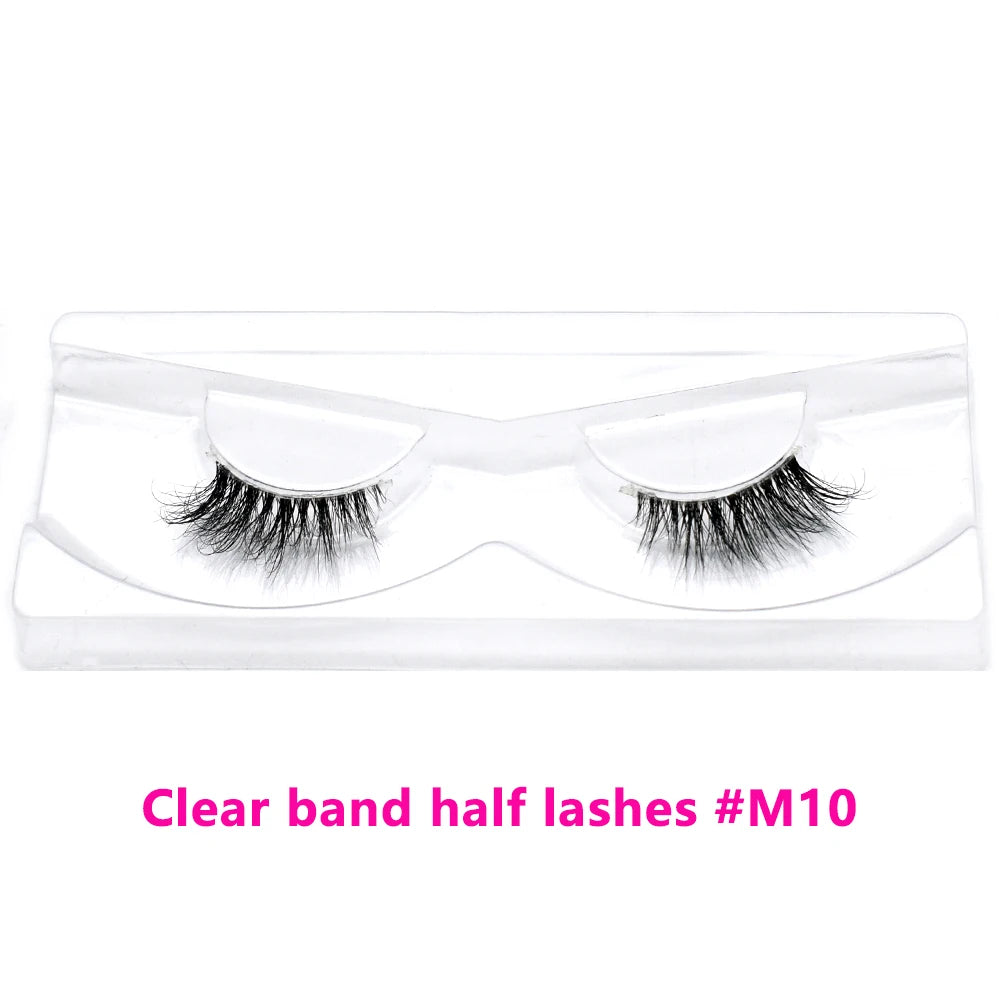 Bulk Items 10/30/60/100 Pairs Mink Half Lashes Natural Long Fluffy Wispy Half False Eyelashes Extension Lightweight Short Lashes