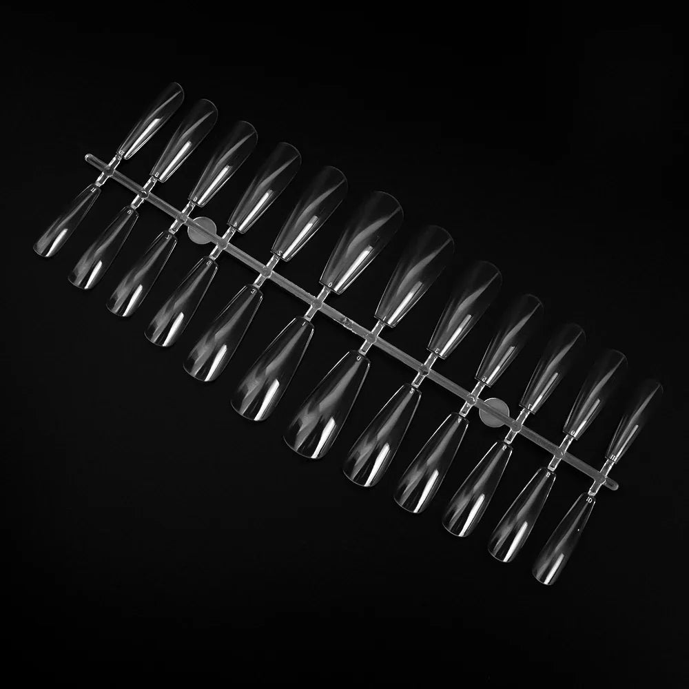 240pcs Ultra-thin Fake Nail Tips Extension Fully Transparent Artificial Press on Long Ballerinas Nails Art Tools False Nail Tips