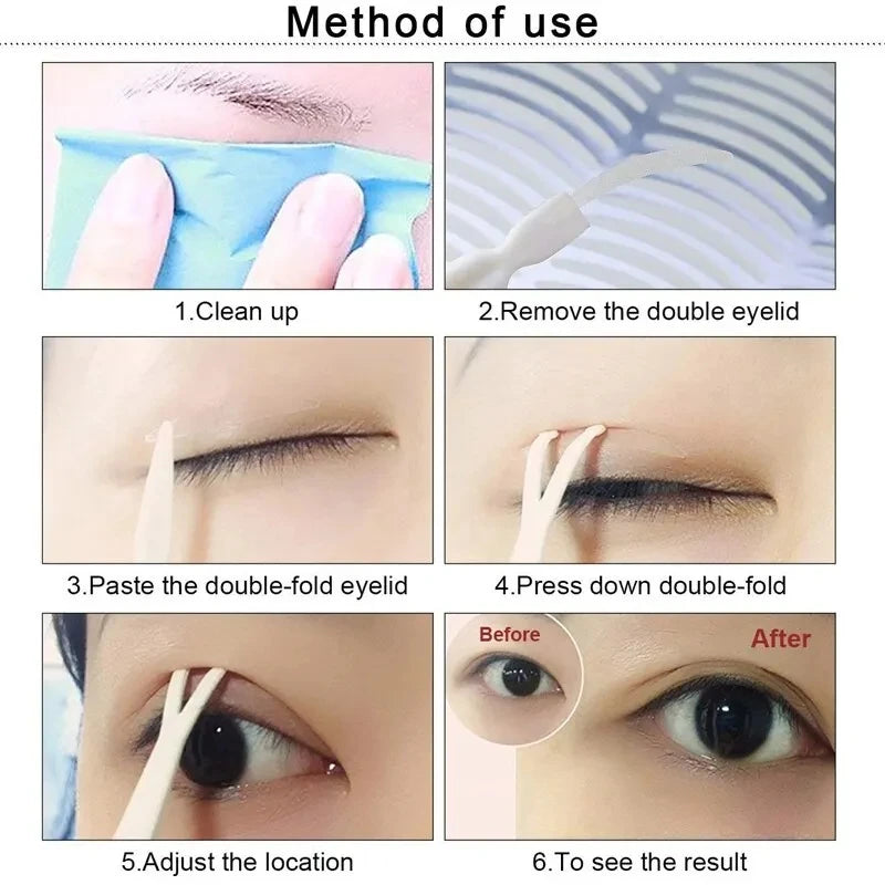 240/360Pcs Double Fold Eyelid Tape Sticker Lace Nature Clear Beige Stripe Self-adhesive Natural Eye Makeup Make Up with Tool