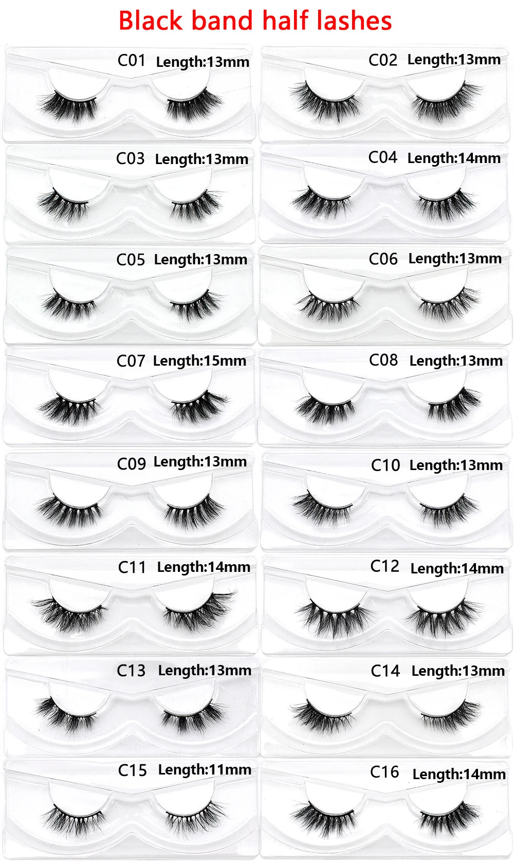 Bulk Items 10/30/60/100 Pairs Mink Half Lashes Natural Long Fluffy Wispy Half False Eyelashes Extension Lightweight Short Lashes