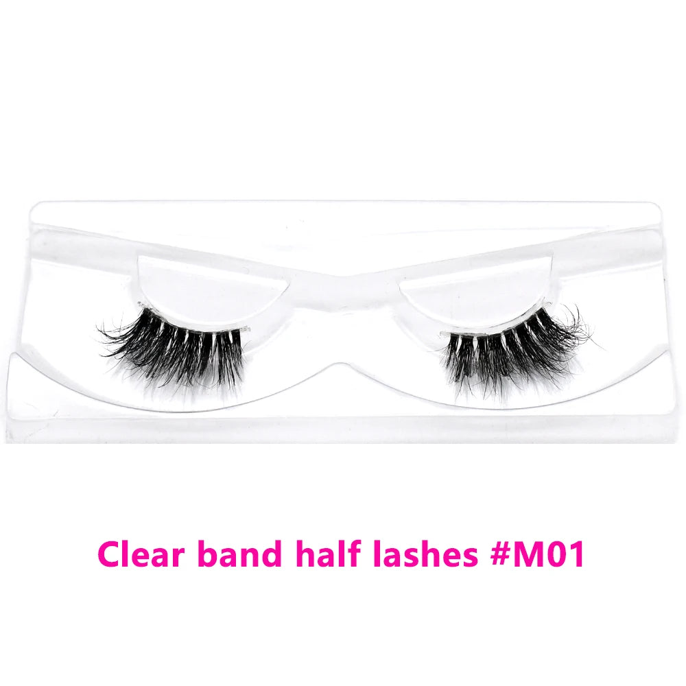 Bulk Items 10/30/60/100 Pairs Mink Half Lashes Natural Long Fluffy Wispy Half False Eyelashes Extension Lightweight Short Lashes