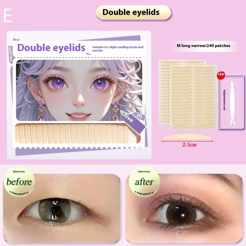180/216/240Pcs Invisible Eyelid Stickers Lace Eye Lift Strips Double Crease Tape Adhesive Tools For Lash Enhancement Makeup Supp