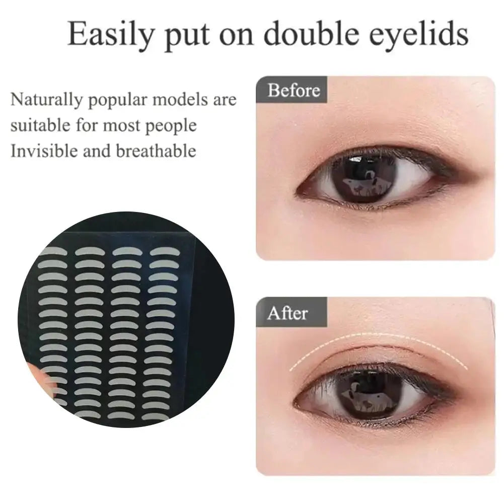 Invisible Double Eyelid Tape Sticker Long Lasting Double-Fold Tools Big Clear Beige Paste Self-Adhesive Eye G0K2