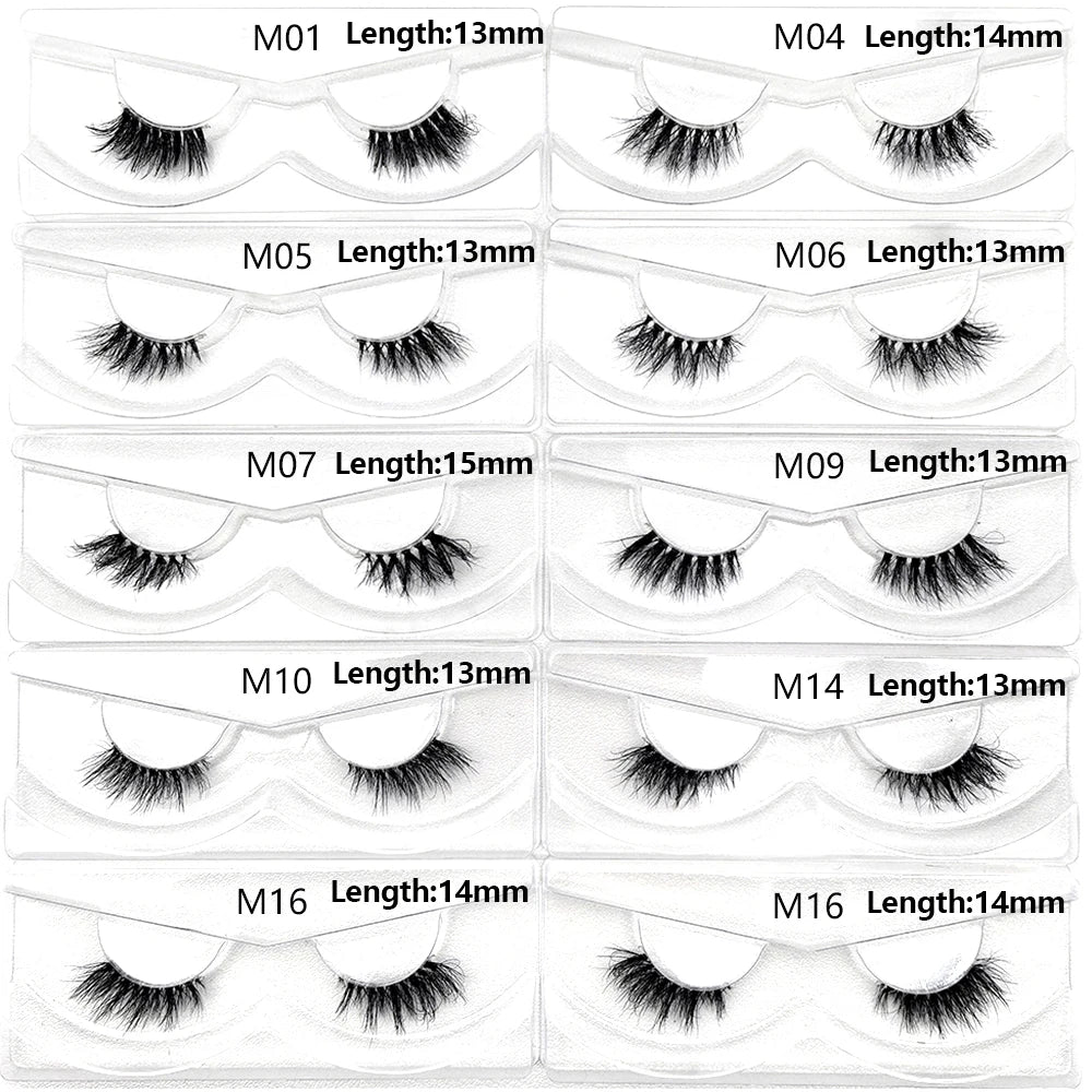 Bulk Items 10/30/60/100 Pairs Mink Half Lashes Natural Long Fluffy Wispy Half False Eyelashes Extension Lightweight Short Lashes