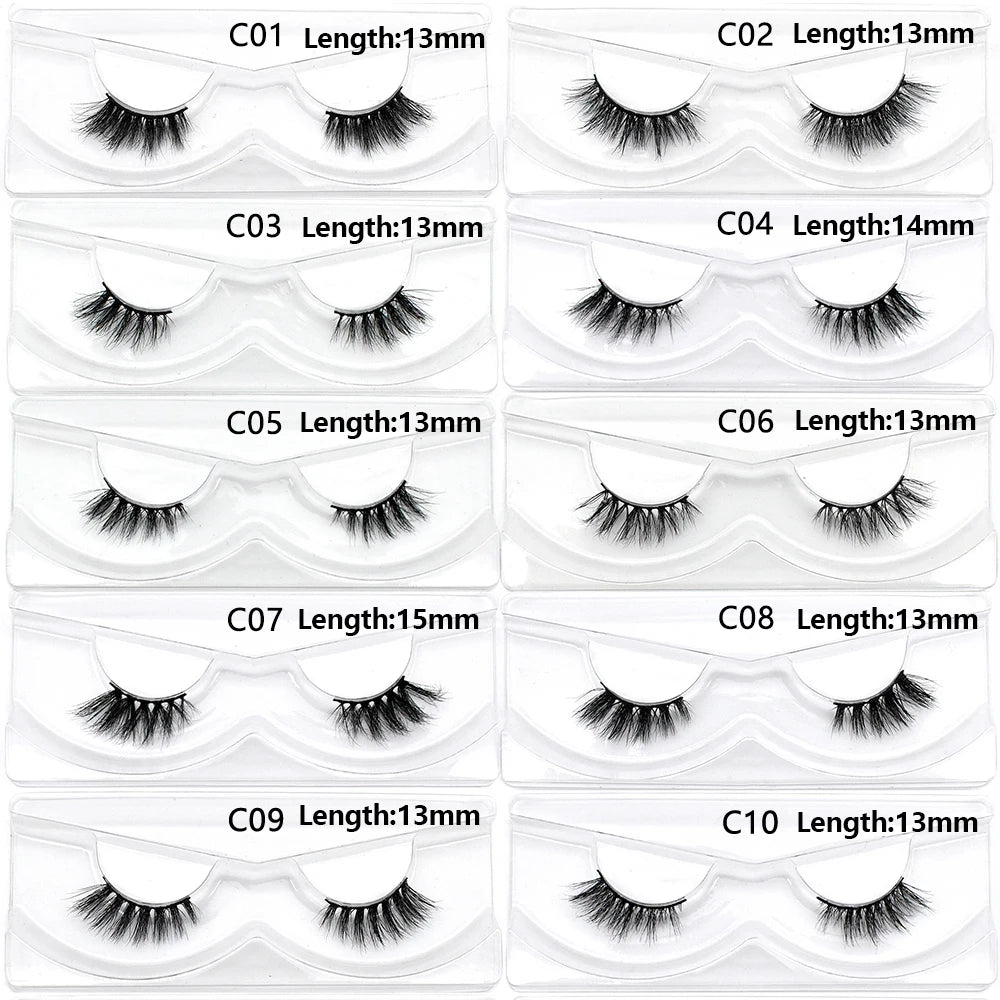 Bulk Items 10/30/60/100 Pairs Mink Half Lashes Natural Long Fluffy Wispy Half False Eyelashes Extension Lightweight Short Lashes