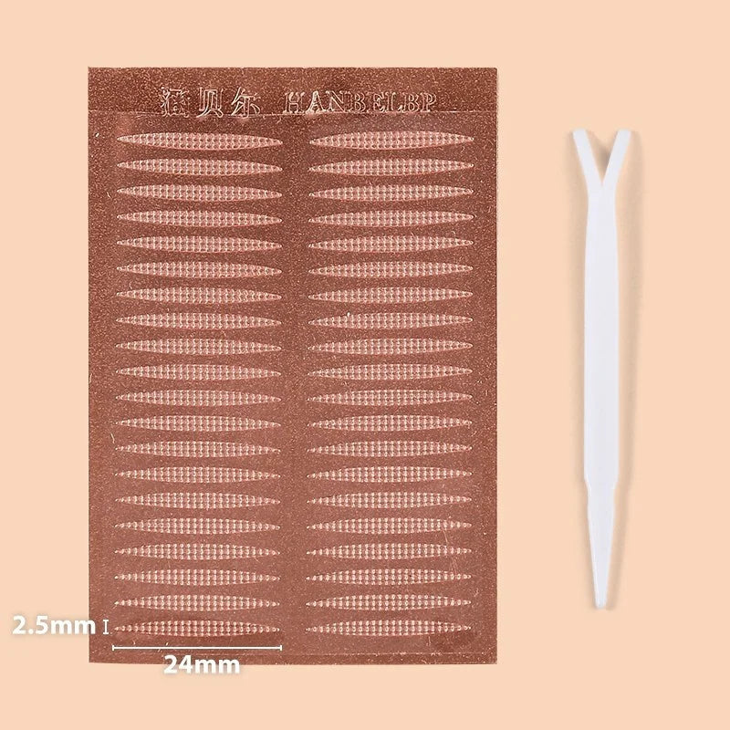 5pcs Natural Invisible Double Eyelid Stickers Self-adhesive Eyelid PasteClear Beige Stripe Fold Eye Beauty Tapes Makeup Tool