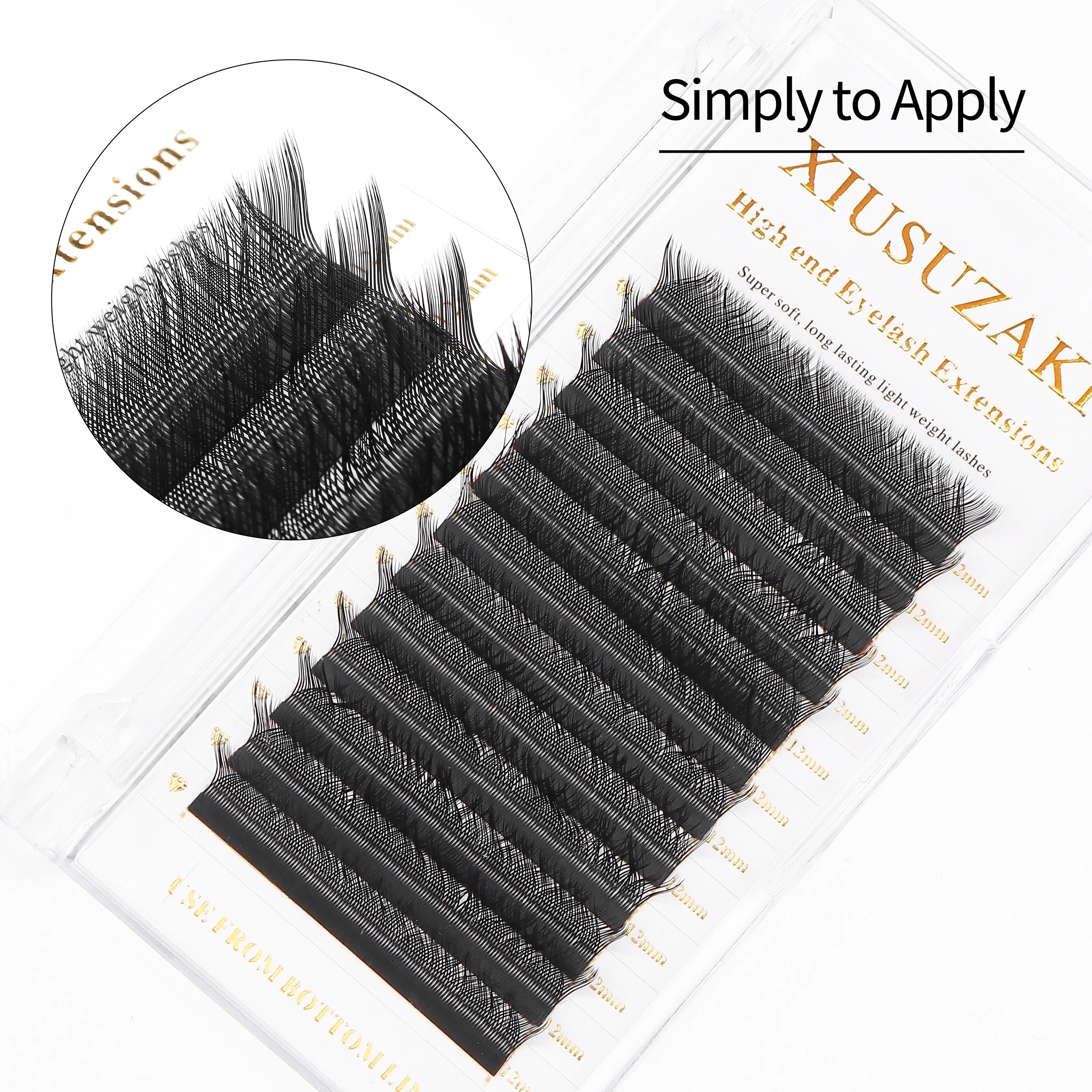 XIUSUZAKI L/LU/M Curl YY 3D 4D 5D W Shape Eyelash Extension Hand Woven  Soft Light Natural Lashes Premade Volume Fan Eyelashes