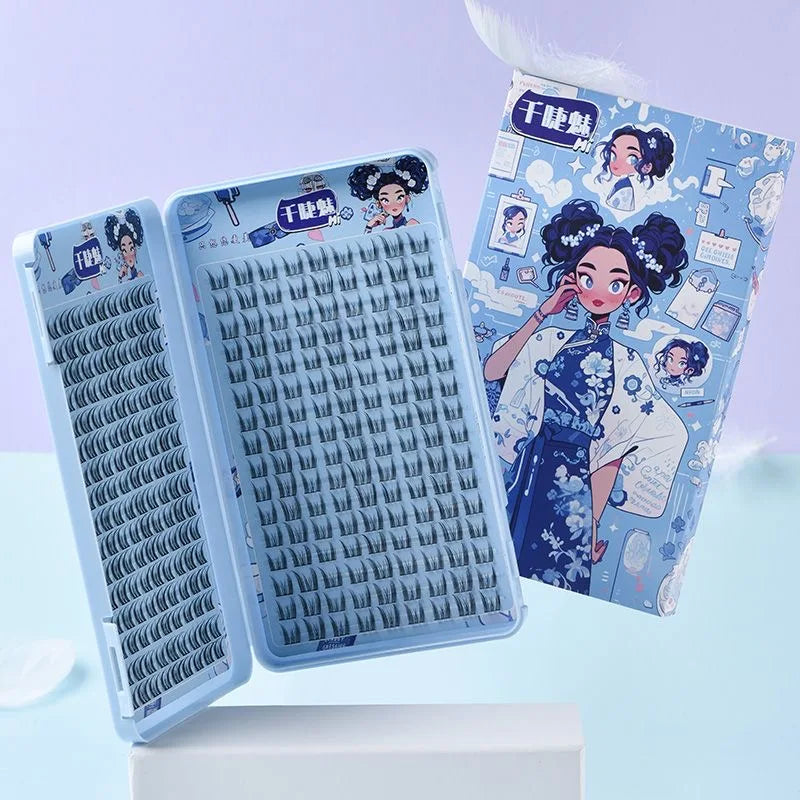 High-capacity Manga Lash Eyelash Book Natural Thick Long Reusable False Eyelash Individual Cluster Beauty Big Eyes Tool