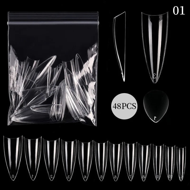 Extension False Nails Art Tips Acrylic Fake Finger Gel Polish Mold Sculpted Full Cover Press on Nails Manicures Accessories Tool