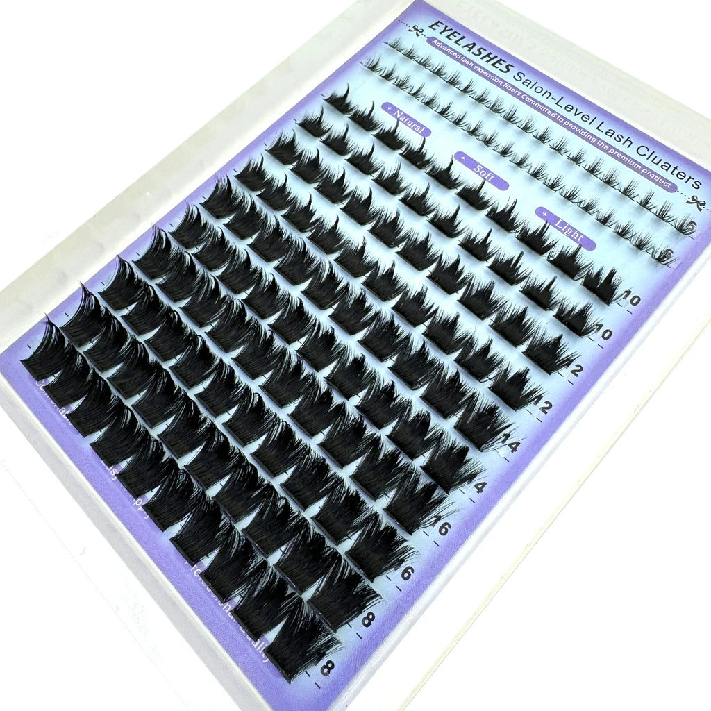 Wispy Lash Clusters with Spikes Salon-Like Eyelash Clusters DIY D Curve Cluster Eyelash Extensions Full Spiky Individual Lashes