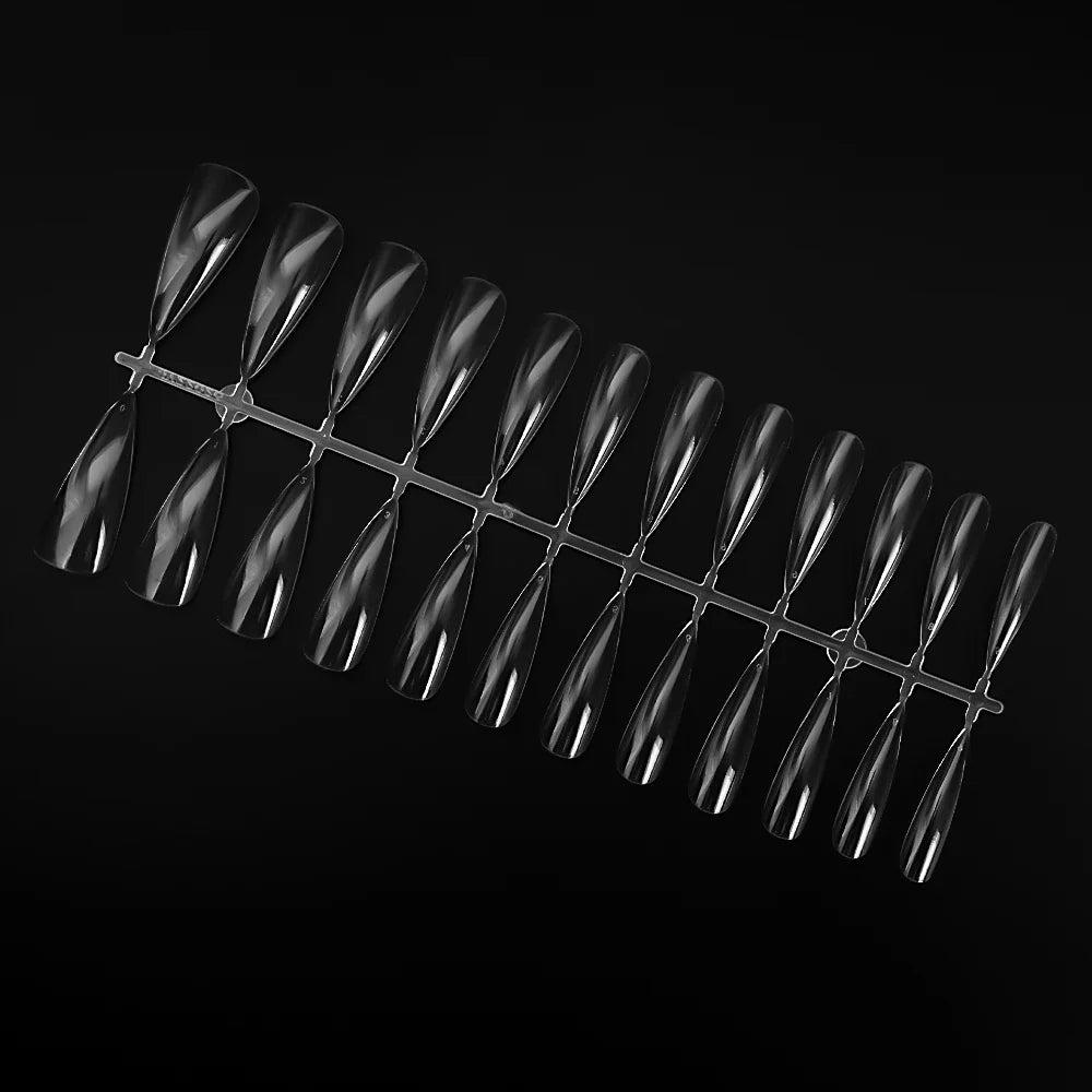 240pcs Ultra-thin Fake Nail Tips Extension Fully Transparent Artificial Press on Long Ballerinas Nails Art Tools False Nail Tips