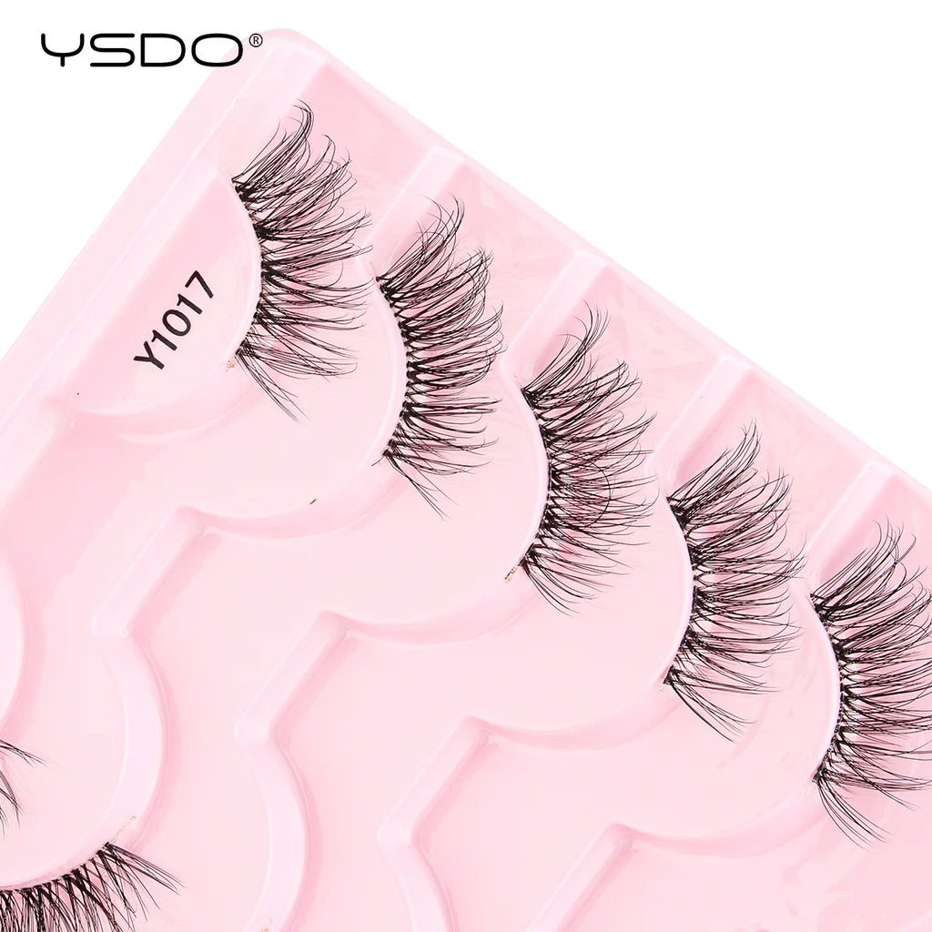YSDO 3/10 Pairs Fox Eyelashes 3D Mink Natural Soft False Lashes Fluffy Soft eyelashes cat eye Extension Makeup Half Eyelashes