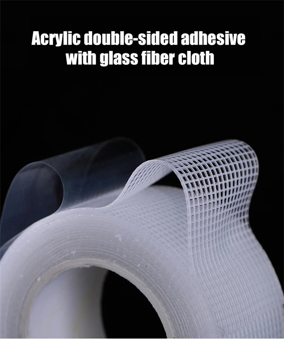 1-10m Ultra-strong Double-sided Adhesive Nano Tape Clear Removable Waterproof Extra Strong Sticky Strip Heavy-duty Two Side Tape