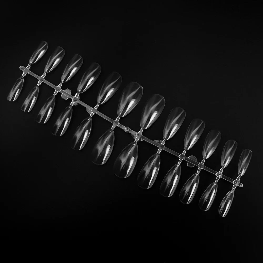 240pcs Ultra-thin Fake Nail Tips Extension Fully Transparent Artificial Press on Long Ballerinas Nails Art Tools False Nail Tips